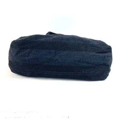 Pre-owned Chanel Black Pile Fabric Beach Bag Shoulder Bag Tote Bag ()