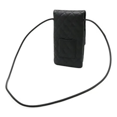 Pre-owned Chanel Black White Cambon Ligne Pochette Pouch Shoulder Bag () In Multi