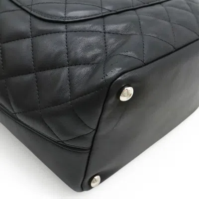 Pre-owned Chanel Black White Cambon Ligne Shoulder Bag Tote Bag () In Multi