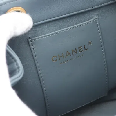 Pre-owned Chanel Blue Leather Backpack ()