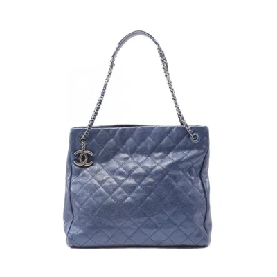 Pre-owned Chanel Blue Leather Shoulder Bag ()