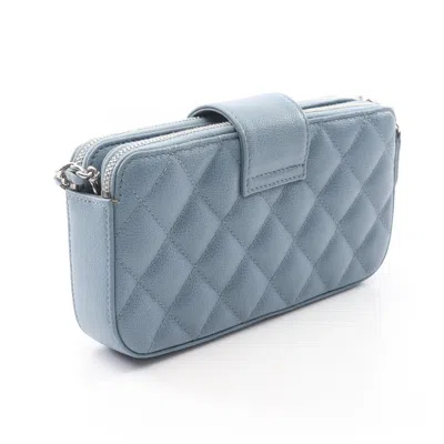 Pre-owned Chanel Blue Leather Shoulder Bag ()