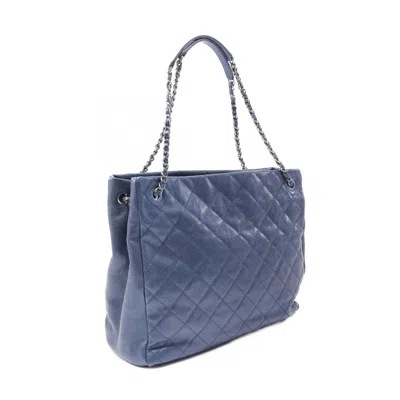 Pre-owned Chanel Blue Leather Shoulder Bag ()