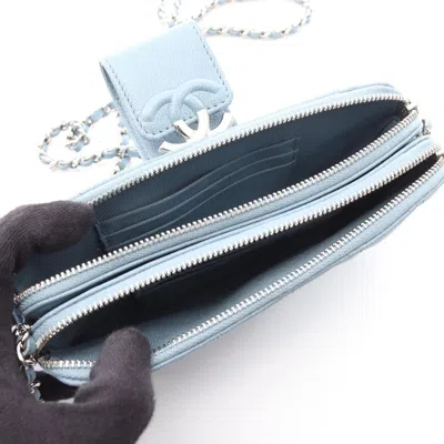 Pre-owned Chanel Blue Leather Shoulder Bag ()