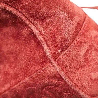 Pre-owned Chanel Bordeaux Suede Tote Bag () In Burgundy