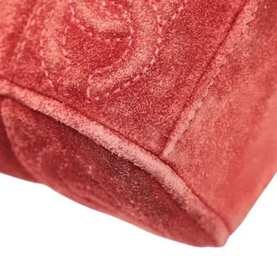 Pre-owned Chanel Bordeaux Suede Tote Bag () In Burgundy