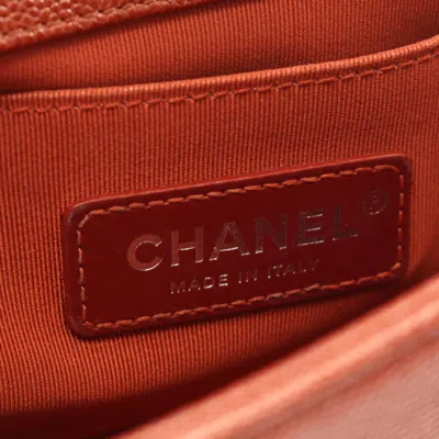 Pre-owned Chanel Chevron (v Stitch) Brown Grained Calfskin Shoulder Bag ()