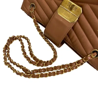 Pre-owned Chanel Gabriel Brown Leather Shoulder Bag ()