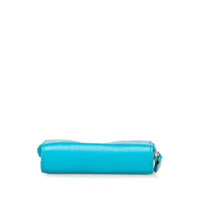 Pre-owned Chanel Light Blue Leather Wallet (bi-fold) ()
