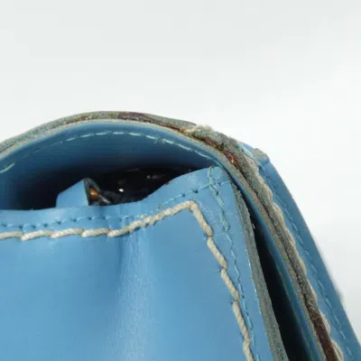 Pre-owned Chanel Light Blue Leather Shoulder Bag ()