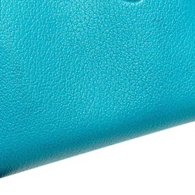 Pre-owned Chanel Light Blue Leather Wallet (bi-fold) ()