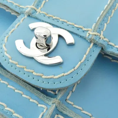Pre-owned Chanel Light Blue Leather Shoulder Bag ()