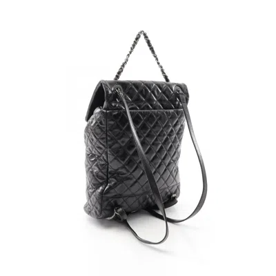 Pre-owned Chanel Matelasse Black Leather Backpack ()