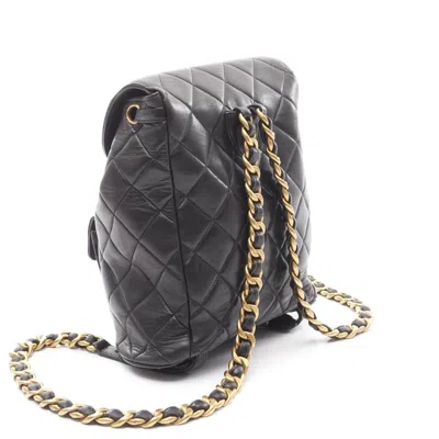 Pre-owned Chanel Matelasse Black Leather Backpack ()
