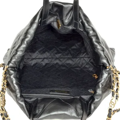 Pre-owned Chanel Matelasse Black Leather Backpack ()