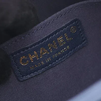 Pre-owned Chanel Matelasse Navy Leather Shoulder Bag () In Blue