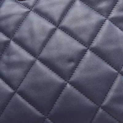 Pre-owned Chanel Matelasse Navy Leather Shoulder Bag () In Blue
