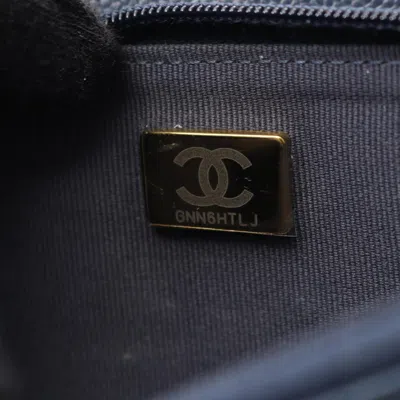 Pre-owned Chanel Matelasse Navy Leather Shoulder Bag () In Blue