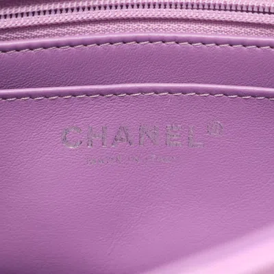 Pre-owned Chanel Matelasse Purple Leather Shoulder Bag ()