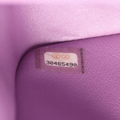 Pre-owned Chanel Matelasse Purple Leather Shoulder Bag ()