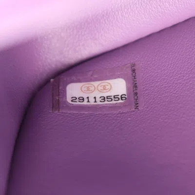 Pre-owned Chanel Matelasse Purple Leather Shoulder Bag ()