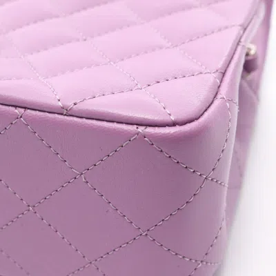 Pre-owned Chanel Matelasse Purple Leather Shoulder Bag ()
