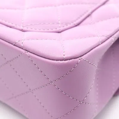 Pre-owned Chanel Matelasse Purple Leather Shoulder Bag ()