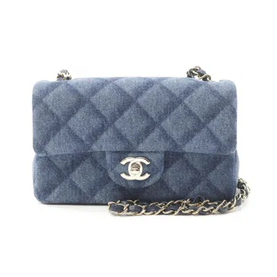 Pre-owned Chanel Navy Denim Shoulder Bag () In Blue