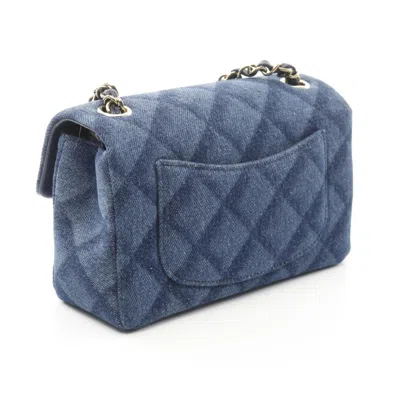 Pre-owned Chanel Navy Denim Shoulder Bag () In Blue