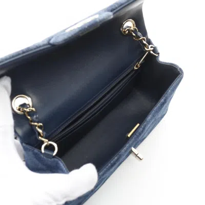 Pre-owned Chanel Navy Denim Shoulder Bag () In Blue