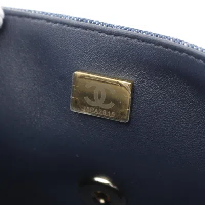 Pre-owned Chanel Navy Denim Shoulder Bag () In Blue