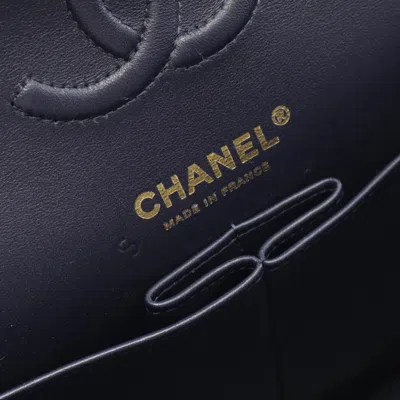 Pre-owned Chanel Navy Grained Calfskin Shoulder Bag () In Blue