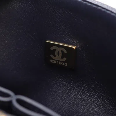 Pre-owned Chanel Navy Grained Calfskin Shoulder Bag () In Blue