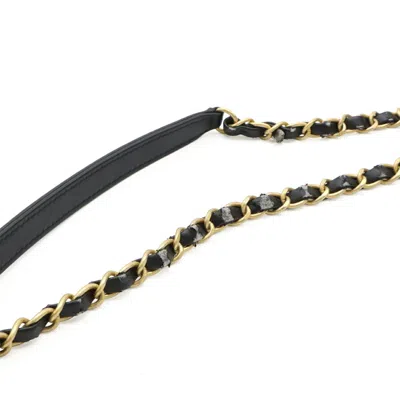 Pre-owned Chanel Navy Grained Calfskin Shoulder Bag () In Blue