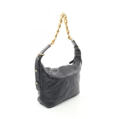 Pre-owned Chanel Navy Leather Shoulder Bag () In Blue