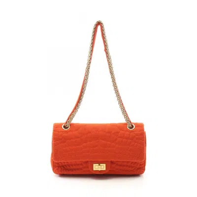 Pre-owned Chanel Orange Canvas Shoulder Bag ()