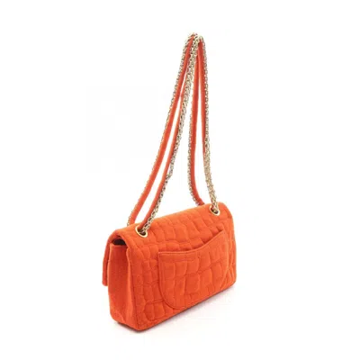 Pre-owned Chanel Orange Canvas Shoulder Bag ()