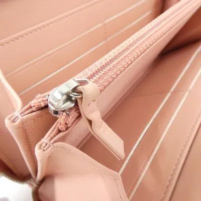 Pre-owned Chanel Pink Canvas Nylon Long Wallet (bi-fold) ()