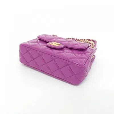 Pre-owned Chanel Purple Leather Shoulder Bag ()