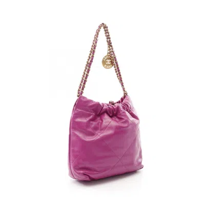 Pre-owned Chanel Purple Leather Shoulder Bag ()