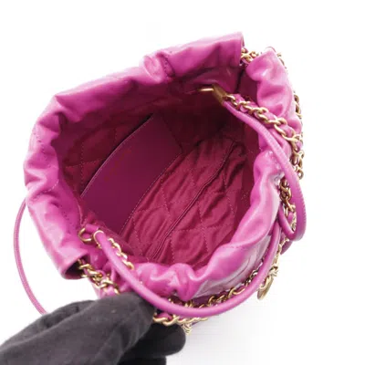 Pre-owned Chanel Purple Leather Shoulder Bag ()