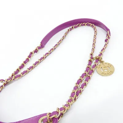 Pre-owned Chanel Purple Leather Shoulder Bag ()