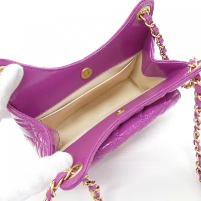 Pre-owned Chanel Purple Leather Shoulder Bag ()
