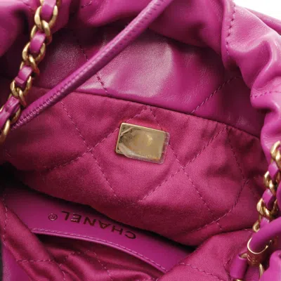 Pre-owned Chanel Purple Leather Shoulder Bag ()