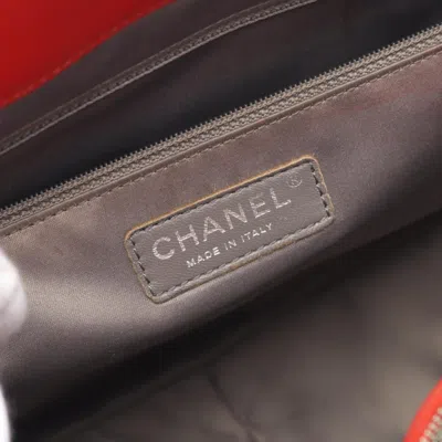 Pre-owned Chanel Red Color Grained Calfskin Tote Bag ()