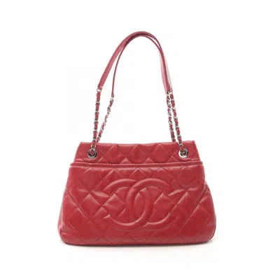 Pre-owned Chanel Red Color Leather Tote Bag ()