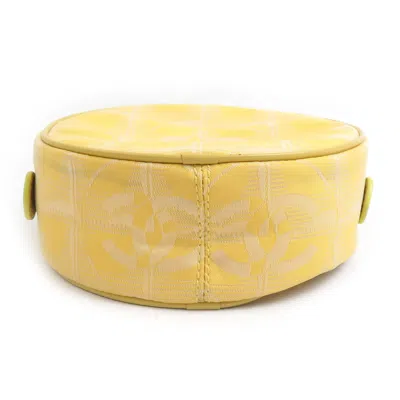 Pre-owned Chanel Yellow Nylon Jacquard Clutch Bag Pouch ()