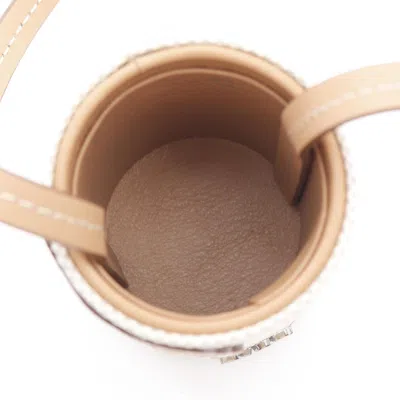 Pre-owned Dior Christian  Beige Brown Canvas Leather Pouch Shoulder Bag () In Multi