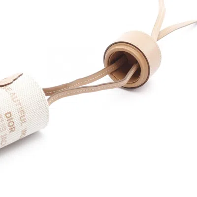 Pre-owned Dior Christian  Beige Brown Canvas Leather Pouch Shoulder Bag () In Multi