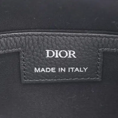 Pre-owned Dior Christian  Black Canvas Leather Messenger Bag Shoulder Bag ()